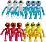 12 Pcs Pop Tubes Sensory Toys Pack, Fidget Toys for Classroom Prizes,Party,Birthday,Easter Basket Stuffers,Telescopic Suction Cup Toy for 4 5 6 7 8 9 Years Old Boys & Girls