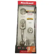 Kwikset Montara Front Entry Door Handleset Lock Satin Nickel w/ Juno Knob