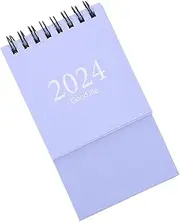 Homoyoyo 2024 Mini Desk Calendar Decorative Tabletop Flip Calendar for Daily Use Coil Binding Design for Home Office and Classroom Decor