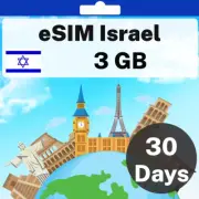 eSIM Israel - 3 GB - 30 Days - Travel eSIM | QR code activation