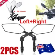 Bicycle Bike Cycle Handlebar Rear View Mirrors Rearview Rectangle Mirror (L+R)