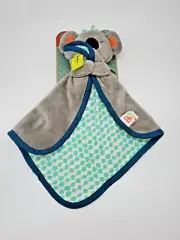 B Baby Snugglies KOKO Koala Bear Gray Aqua Teal Blue Security Blanket Lovey New