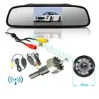 Wireless Reversing Backup Camera 9LED+ 4.3" LCD Mirror Monitor Car Rear View Kit