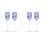 2x 2pc Tempa Skylar Ocean Champagne Drinking Glass Cup Drinkware/Barware Set