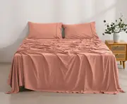 Daniel Brighton Micro Luxe Sheet Set - Pink Clay