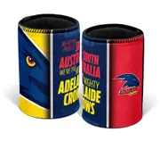 Adelaide Crows AFL SONG Beer Can Bottle Cooler Stubby Holder Cosy