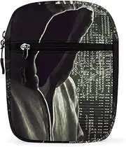 [NWTRJ] Hacker Crossbody Bag Waterproof Small Sling Bags Messenger Satchel Bag with Removable Adjustable Strap Travel Multipurpose Shoulder Bag for Women Men