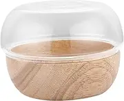 Happyyami Easy-Clean Dessert Bowl Wooden Fruit Bowl Nut Container for Snacks Salads Decorative Storage
