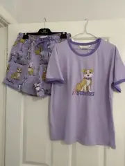 Peter Alexander Ladies Pyjama Set Staffies Lilac Medium