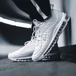 NIKE AIR MAX 98 TRIPLE WHITE 白 皮革 氣墊 慢跑鞋 640744-106 男鞋