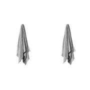 2PK Linen House Aria Silver Cotton/Bamboo Bath Mat 60x80cm - Grey