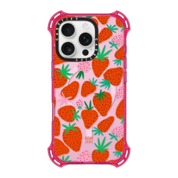 iPhone 16 Pro Bounce Case MagSafe Compatible STRAWBERRIES