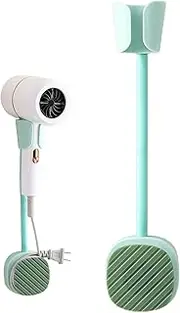 Blow Dryer Holder Organizer - 360 Degree Adjustable Wall Hair Dryer Rack,with Cable Winder Punch-Hands-Hair for Blow Dryer