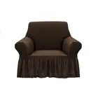 NNEAGS 1-Seater Coffee Sofa Cover with Ruffled Skirt Couch Protector High Stretc