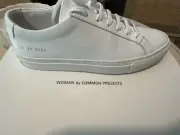 Common Projects Achilles Shoes Womens Size 37 White Leather Low Sneaker