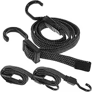 LAPYAPPE 3Pcs Adjustable Bungee Cords with Hooks Heavy Duty Elastic Straps for Cargo Binding Luggage Storage and Outdoor Use Durable and Reliable for Trucks and Camping