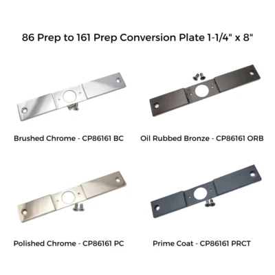 86 Prep to 161 Prep Conversion Plate | Mortise to Cylindrical Lock Convertor