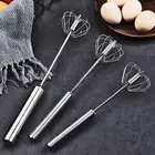 Egg Whisk Stainless Steel Beater Semi-automatic Set Handheld Rotary