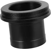 LALAFINA Telescope Adapter Astronomical Telescope Camera Adapter Astrophotography 1.25 Inch t Adapter Metal Telescope t Adapter Metal SLR Adapter Eyepiece Holder Black Stainless Steel