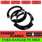 JUNGLE FENDER FLARES SUITS RANGER PX2 2015 - 2018 SMOOTH BLACK (3M TAPE)