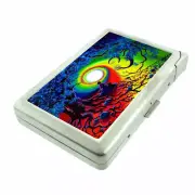 Meditation Em1 Cigarette Case with Built in Lighter Metal Wallet