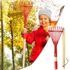 School Leaf Activity Tool Child Size Rake Kids Garden Rake with for Leaves