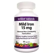 Webber Natural Mild Iron 15 mg Healthy Immune System Red Blood Cell Production