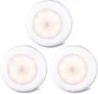 3 Pack 8cm Motion Sensor Lights Indoor AA Battery Operated Stick on LED Puck Lig