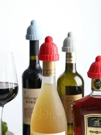 在飛比找樂天市場購物網優惠-紅酒瓶塞硅膠創意小紅帽葡萄酒塞可愛起泡香檳密封塞紅酒塞子
