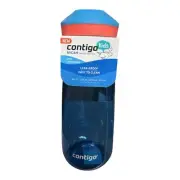 Contigo Kid's 20 oz. Micah Water Bottle with Simple Lid Blue Orange Wide Mouth