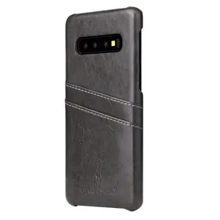 Samsung S10+ S10 S10e S9+ S9 S8+ S8 S7 edge 皮革保護殼牛皮仿真皮雙插卡手機殼