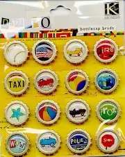K & Co DANNY O BOTTLECAP BRADS Boys Metal & Enamel