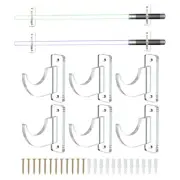3 Set Sword Wall Mount Holder Acrylic Light Saber Display Rack Sword Stand Clear
