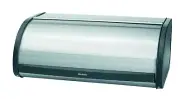 New BRABANTIA Roll Top Large Bread Bin FPP Matt Steel Fingerprint Proof