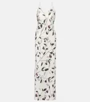 [Stella McCartney] Stella McCartney Printed silk maxi dress AU 2 white