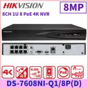 Hikvision DS-7608NI-Q1/8P(D) 8CH 1U 8PoE 4K NVR H.265+ IP Security Camera System