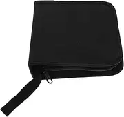 Portable CD Case 40 Capacity Oxford CD Storage Bag for 40 Discs Protective Zipper Holder Ideal for Travel and Organization CD Binder Without English Labels