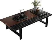 QVVFRED Japanese Style Low Table for Floor Sitting Modern Tea Table for Living Room Chabudai Table with Altar Design 60 * 30 * 25cm