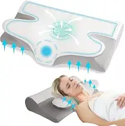 Cervical Pillow for Neck and Shoulder, Memory Foam Neck Support Pillow for Sleeping, Ergonomic Orthopedic Bed Pillow, with Breathable Pillowcase, for Side, Back and Stomach Sleepers