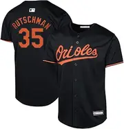 OuterStuff Adley Rutschman Baltimore Orioles MLB Kids Youth 8-20 Black Alternate Player Jersey