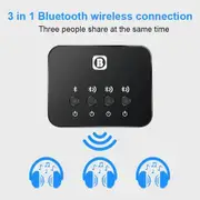 Bluetooth Adapter for 3pcs Wireless Earphone Working Together Audio Spliter Transmitter Splitter Adapter Music Receiver Sharing