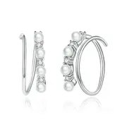 Simple Geometry Stud Earrings for Women Silver plating Ear Pins Jewelry