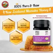 4x Organic Pure Manuka Honey UHF 15+ 250g Soothes Cough & Sore Throat Fast Ship