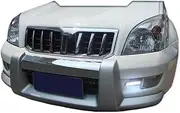 Compatible With Toyota Prado 120 FJ120 LC200 2003-2009 Dimming Style Relay ABS 12V Car LED DRL LED Daytime Running Light(B-White)