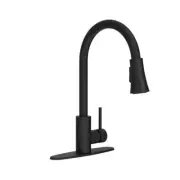 PROFLO Pullout Spray Kitchen Faucet with Optional Cover Plate PFXC7011MB Black