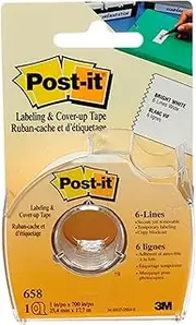 Post-it Labeling & Cover-Up Tape, 1 Roll, 25.4mm x 17.7m (658)