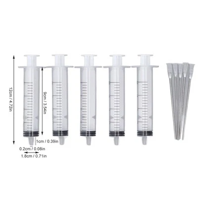 Inkjet Printer Ink Cartridge Ink Refill Tool 5Pcs 20ml Syringe With 5Pcs