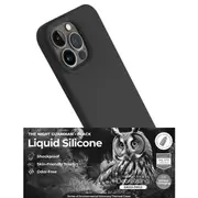 iPhone 15 Pro Max Liquid Silicone Case Cover - Washable, Shock-Proof, Drop-Resistant, Ultra-Soft, Scratch-Free, Durable -Black