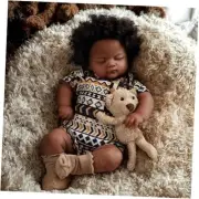 Reborn Baby Dolls Black Boy, 20 Inch Soft Body Realistic Baby Dolls, Lifelike