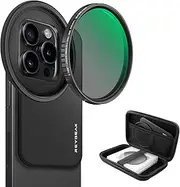 REYGEAK Variable ND2-32 Filter (1-5 Stop) for iPhone Pro 15/14/13,67mm Adjustable Camera ND Filter,HD Neutral Density Lens Filter,Magnetic Phone Clip with 6.1inch for iPhone 15/14/13
